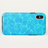 Coques Case-Mate iPhone Réflexions sur l'eau de la piscine bleu chatoyante (Dos (Horizontal))