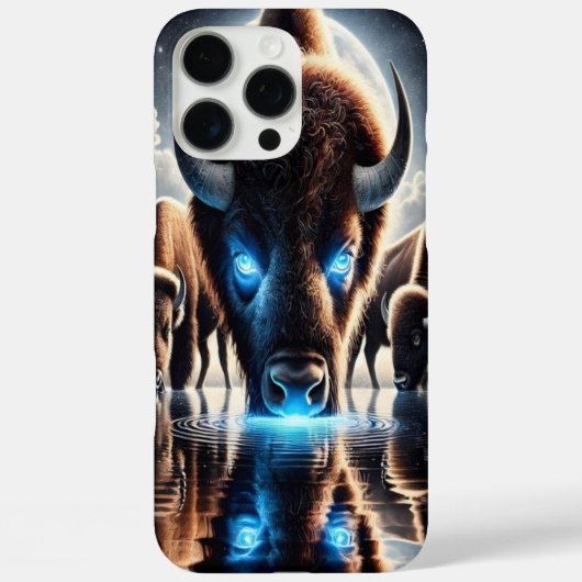 Coques Case-Mate iPhone Réflexions sur les bisons de buffle cosmique sous  (Verso)