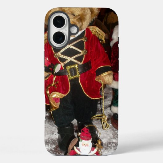 Coques Case-Mate iPhone Regal Christmas Teddy Bear Holiday Art Imprimer (Verso)