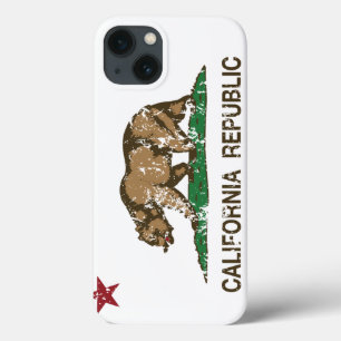 iPhone 13 Case Regard affligé par drapeau de République de la Cal