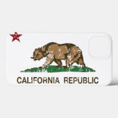 Coques Case-Mate iPhone Regard affligé par drapeau de République de la Cal (Verso (horizontal))