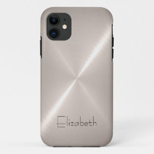 Etui iPhone Case-Mate Regard argenté en métal d'acier inoxydable