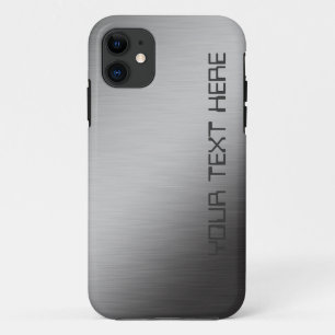 Coque iPhone 11 Regard balayé personnalisé par Faux en métal
