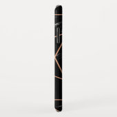 Coques Case-Mate iPhone Regard de marbre noir avec de l'or rose Geometrics (Dos/Droite)