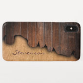 Coques Case-Mate iPhone Regard du bois brisé par bois rustique - nom de (Dos (Horizontal))