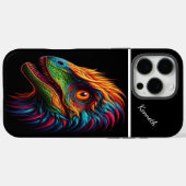 Coques Case-Mate iPhone Regard du Raptor Arc-en-ciel (Verso (horizontal))
