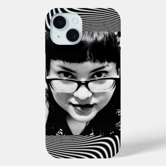 Coques Case-Mate iPhone regard hypnotique en noir et blanc (Verso)