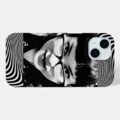 Coques Case-Mate iPhone regard hypnotique en noir et blanc (Verso (horizontal))