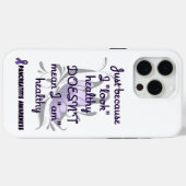 Coques Case-Mate iPhone "Regarde" Santé/Papillon...Pancréatite (Verso (horizontal))