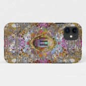 Coques Case-Mate iPhone Regardez dans kaléidoscope Elegant Monogramme (Dos (Horizontal))