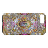Coques Case-Mate iPhone Regardez dans kaléidoscope Élégant Monogramme Girl (Dos (Horizontal))