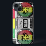 Coques Pour iPhone reggae de boombox<br><div class="desc">Design unique et original pour un cadeau cool.</div>