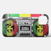 Coques Case-Mate iPhone reggae de boombox (Verso (horizontal))