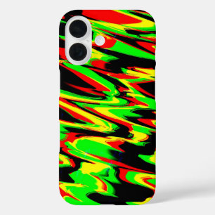 Coques iPhone 16 Reggae Rasta Rastafarian Vert Rouge Noir