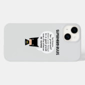 Coques Case-Mate iPhone Règles de super-héros (Verso (horizontal))