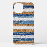 Rein patchwork : jean recyclé tapis.