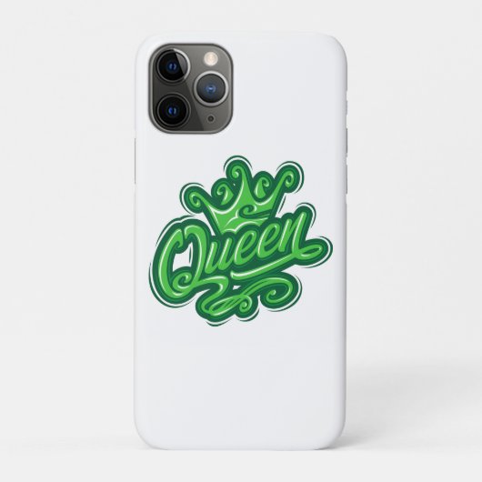 Coques Case-Mate iPhone Reine avec couronne, conception de la typographie (Dos)