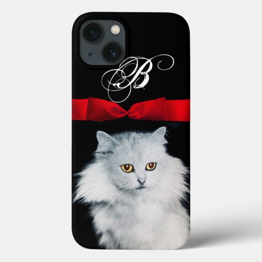 COQUES Case-Mate iPhone REINE DE CHAUSSURES BLANCHES AVEC MONOGRAMME ROUGE (Verso)