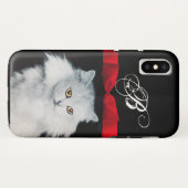 COQUES Case-Mate iPhone REINE DE CHAUSSURES BLANCHES AVEC MONOGRAMME ROUGE (Dos (Horizontal))