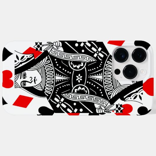 Coques Case-Mate iPhone Reine des Coeurs (Verso (horizontal))