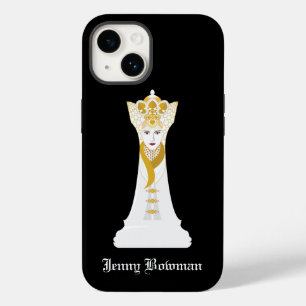 Coque Pour iPhone 14 Reine des échecs / Nom personnalisé