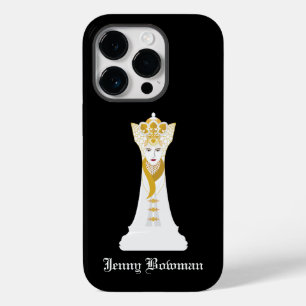 Coque Pour iPhone 14 Pro Reine des échecs / Nom personnalisé