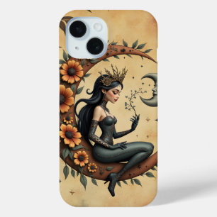 Coque Pour iPhone 15 Reine du Croissant de Tournesol