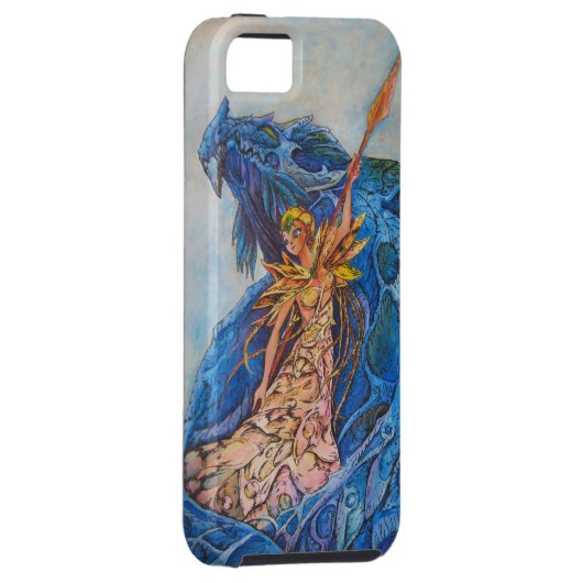 Coques Case-Mate iPhone Reine du dragon bleu (Dos/Droit)
