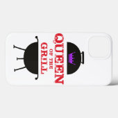 Coques Case-Mate iPhone Reine Du Grill, Rouge Couronne Violet (Verso (horizontal))