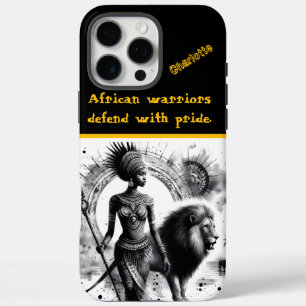 Coques iPhone 16 Pro Max Reine guerrière et son lion féroce déambulent