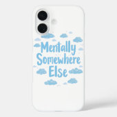 Coques Case-Mate iPhone Relatable "Mentalement ailleurs" avec des nuages (Verso)