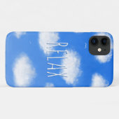 Coques Case-Mate iPhone Relax Blue Sky Nuages Motivational Devis (Dos (Horizontal))