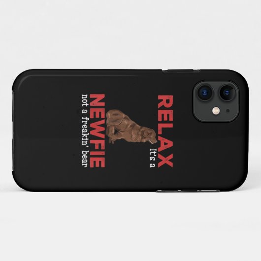 Coques Case-Mate iPhone Relax | Cute newfoundland (Dos (Horizontal))