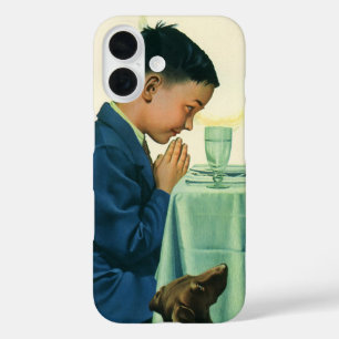 Coques iPhone 16 Religion Ancienne, un garçon disant le bénédicité 