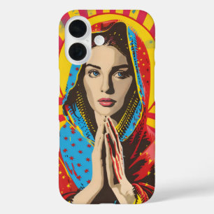 Coques iPhone 16 Religion Sainte Marie Pop Art