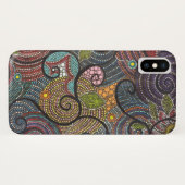 Coques Case-Mate iPhone Remous et points de Fling de Boho (Dos (Horizontal))