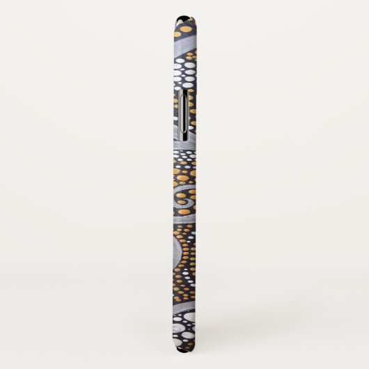 Coques Case-Mate iPhone Remous métalliques et points de Boho (Dos/Droite)