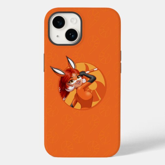 Coques Case-Mate iPhone Rena Rouge Orange Badge (Verso)