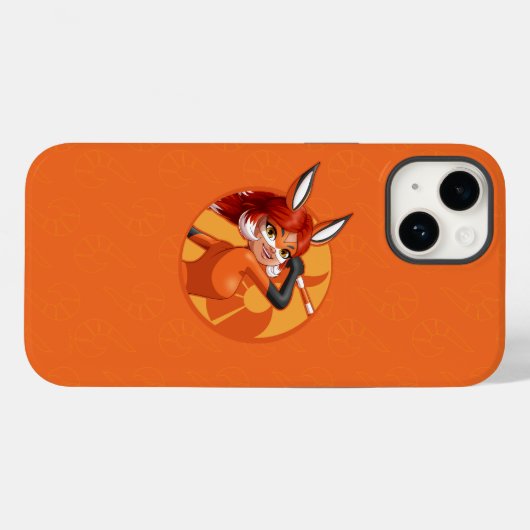 Coques Case-Mate iPhone Rena Rouge Orange Badge (Verso (horizontal))
