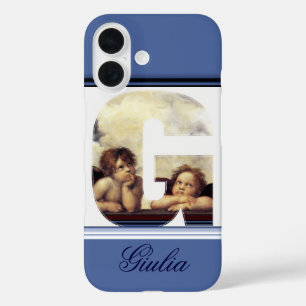 Coques iPhone 16 RENAISSANCE ANGEL G LETTRE Aile Cherub Monogramme