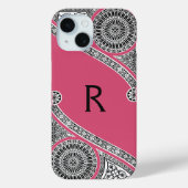 Coques Case-Mate iPhone RENAISSANCE ARCHITECTE Fraise Ice rose Monogramme (Verso)