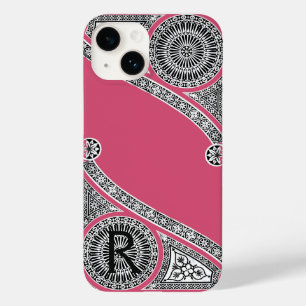 Coque Pour iPhone 14 RENAISSANCE ARCHITECTE Fraise Ice rose Monogramme