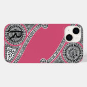Coques Case-Mate iPhone RENAISSANCE ARCHITECTE Fraise Ice rose Monogramme (Verso (horizontal))