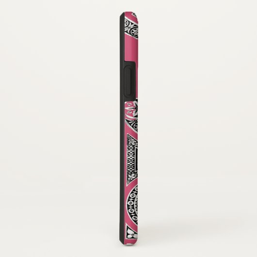 Coques Case-Mate iPhone RENAISSANCE ARCHITECTE Fraise Ice rose Monogramme (Dos/Droite)