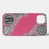 Coques Case-Mate iPhone RENAISSANCE ARCHITECTE Fraise Ice rose Monogramme (Verso (horizontal))