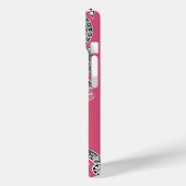 Coques Case-Mate iPhone RENAISSANCE ARCHITECTE Fraise Ice rose Monogramme (Verso / Gauche)