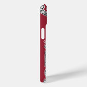 Coques Case-Mate iPhone RENAISSANCE ARCHITECTURE Marsala Monogramme rouge (Verso / Droite)