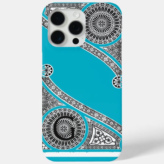 Coques Case-Mate iPhone RENAISSANCE ARCHITECTURE Scruba Blue Monogramme (Verso)