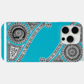 Coques Case-Mate iPhone RENAISSANCE ARCHITECTURE Scruba Blue Monogramme (Verso (horizontal))