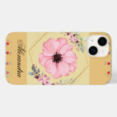 Coques Case-Mate iPhone Renaissance printanière, Art Graphique orange, Fle (Verso (horizontal))